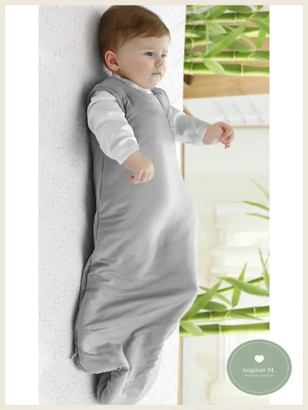 Baby Sleep Sack 1.0 TOG, Rayon from Bamboo, 2-Way Zipper, Wearable Blanket